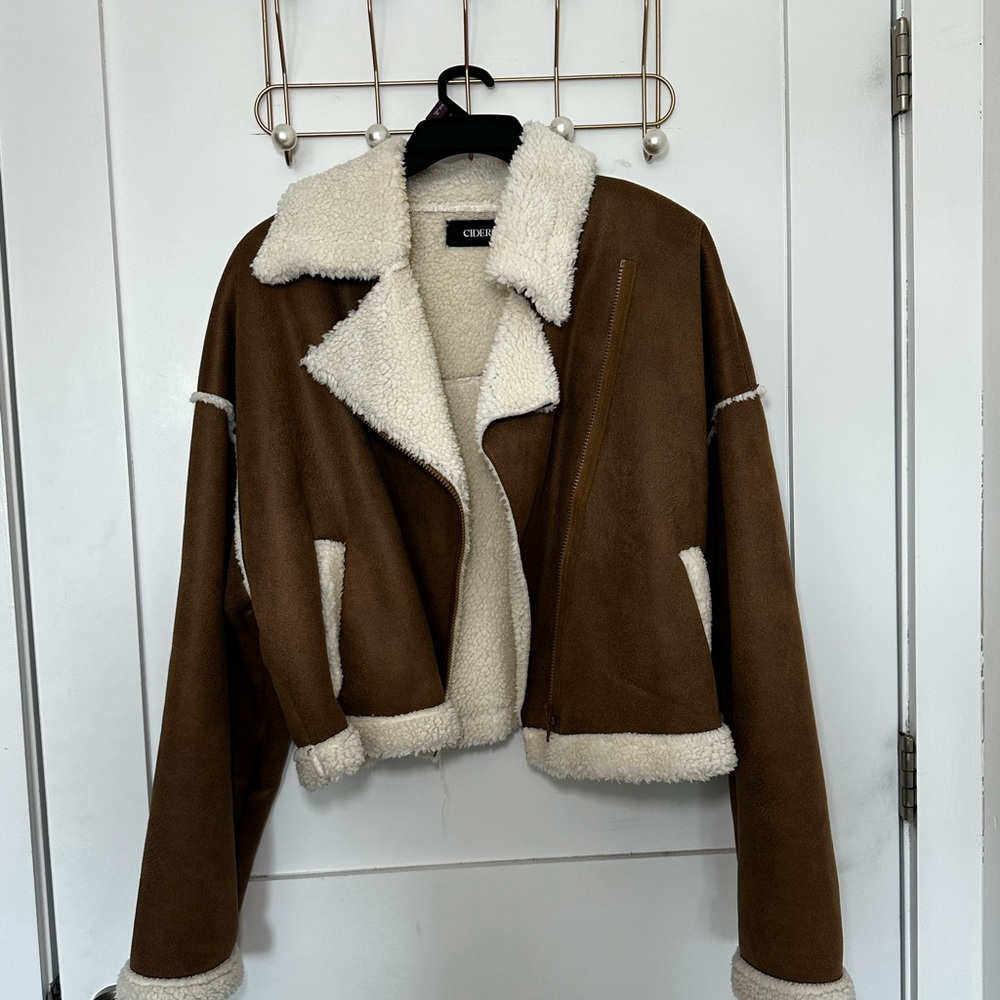 Cider Brown Sherpa Jacket